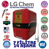 LG Chem COOL KIRMIZI SİYAH POMPALI MONTAJ DAHİL 12 LİTRE 7 FİLTRE 14 AŞAMA SU ARITMA CİHAZI thumbnail 1