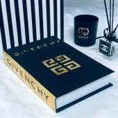 GIVENCHY OPENABLE DECORATIVE BOOK BOX BLACK & GOLD - 2