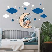 Dijitalya | Uyuyan Maymun | Bebek Çocuk Odası Duvar Sticker - 3