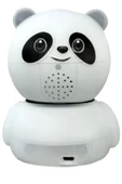 Pazariz Panda Görünümlü 360° 1080p Ip Güvenlik Kamerası Gece Görüşlü Bebek Bakıcı Ip Wifi Kamerası - 1