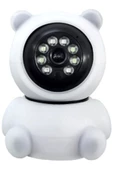Pazariz Panda Görünümlü 360° 1080p Ip Güvenlik Kamerası Gece Görüşlü Bebek Bakıcı Ip Wifi Kamerası - 2