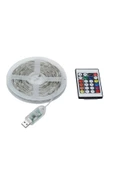 Pazariz Animasyonlu Suya Dayanıklı Şerit Led 10 mt Usb Girişli Telefon Kontrollü Rgb Sese Duyarlı thumbnail 1