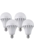 Pazariz 9 Watt Şarjlı Led Ampul Seyyar Askı Aparatlı Ampul 4 Adet - 3