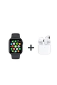 Pazariz Smart Watch 5 Akıllı Saat Ve Pro 4 Uyumlu Kablosuz Bluetooth Kulaklık Mikrofonlu - 1