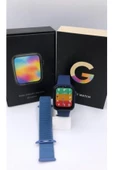 Pazariz G68l Smart Watch 6s Akıllı Saat Yan Tuşlar Aktif Uygulama – Çift Kordon Mavi - 1