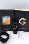 Pazariz G68l Smart Watch 6s Akıllı Saat Yan Tuşlar Aktif Uygulama – Çift Kordon Siyah - 2