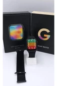 Pazariz G68l Smart Watch 6s Akıllı Saat Yan Tuşlar Aktif Uygulama – Çift Kordon Siyah - 1