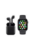 Pazariz Akıllı Saat T500 ve  12 Kablosuz Kulaklık Siyah thumbnail 2