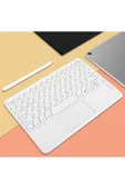 Pazariz Kablosuz Q Klavye Taşınabilir Bilgisayar Tablet Telefon Akıllı Tv Bluetooth Beyaz - 1