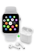 Pazariz Akıllı Saat L800 Aırpods I12 Kablosuz Kulaklık Ikili Beyaz Set thumbnail 1