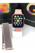 Pazariz G68l Smart Watch 6s Akıllı Saat Yan Tuşlar Aktif Uygulama – Çift Kordon Pembe - 2