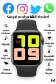 Pazariz Akıllı Saat Nabız Ve Tansiyon Ölçer Arama Özellikli Çift Tuş Aktif T500 Son Sürüm Ios/androıd Uymlu - 2