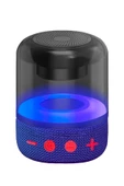 Pazariz Işıklı Bluetooth Hoparlör Ses Bombası Yüksek Ses Yeni Nesil 2023 Version Mavi - 1