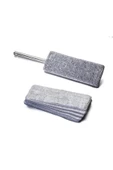 Pazariz Kaliteli Mop Mikrofiber Tablet Mop Yedek Bezi Gri 12 X 33 Cm - 1