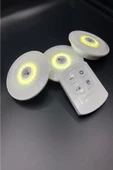 Pazariz 3lü Uzaktan Kumandalı Yapışkanlı Kablosuz Led Spot Lambalar - 3