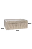Çok Amaçlı Kutu Baza Kahve Çizgili 50x40x19 cm - 3