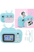 Pazariz Anlık Termal Yazıcılı Dijital Çocuk Kamerası Geyikli 2.4 İnç HD Photo Printer Camera Pembe - 1