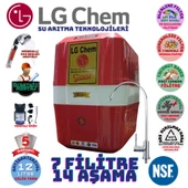 LG Chem COOL KIRMIZI BEYAZ POMPALI MONTAJ DAHİL 12 LİTRE 7 FİLTRE 14 AŞAMA SU ARITMA CİHAZI thumbnail 1