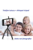 Pazariz Cep Telefonlari & Digital Camera Uyumlu 25cm Ahtapot Tripod 2in1 thumbnail 2