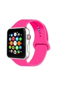 Pazariz Apple Watch Uyumlu Kayış 7 - 6 - Se - 5 - 4 - 3 - 2 - 1 42mm 44mm - Açık Kırmızı thumbnail 1