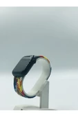 Pazariz Apple Watch Uyumlu Uyumlu 42 / 44mm Örgülü Esnek Kordon thumbnail 2