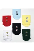 Pazariz 6'lı Çılgın Emoji Nakış Işlemeli Çorap Seti - 1 thumbnail 1