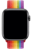 Pazariz Apple Watch Uyumlu2-3-4-5-6-7-8-se Serisi ( 38mm - 40mm-41mm ) Dokuma Yüksek Kalite Kordon thumbnail 3