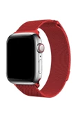 Pazariz Apple Watch Uyumlu 2 3 4 5 42 Mm 44 Mm Hasır Örgü Metal Kordon Kayış - 1