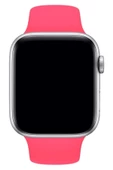 Pazariz Apple Watch Uyumlu 3 4 5 6 7 8 Se Delikli 38 40 41mm Kordon Kayış Bileklik Klasik Silikon thumbnail 3