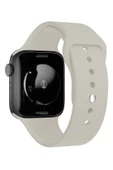 Pazariz Apple Watch Uyumlu 3 4 5 6 7 8 Se Delikli 42 44 45mm Kordon Kayış Bileklik Klasik Silikon thumbnail 3