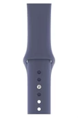 Pazariz Apple Watch Uyumlu 3 4 5 6 7 8 Se Delikli 38 40 41mm Kordon Kayış Bileklik Klasik Silikon - 1