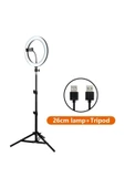Pazariz Selfie Işığı Rıng Lıght Led Halka Işık Tripod Akıllı Telefon Makyaj Işığı 180 cm Tripod - 1