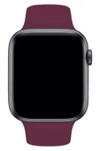 Pazariz Apple Watch Uyumlu 3 4 5 6 7 8 Se Delikli 42 44 45mm Kordon Kayış Bileklik Klasik Silikon thumbnail 2