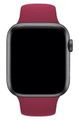Pazariz Apple Watch Uyumlu 3 4 5 6 7 8 Se Delikli 38 40 41mm Kordon Kayış Bileklik Klasik Silikon thumbnail 2