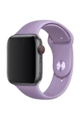 Pazariz Apple Watch Uyumlu 38 - 40 Mm Spor Kordon Silikon Kayış Lila - 1