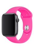 Pazariz Apple Watch Uyumlu 3 4 5 6 7 8 Se Delikli 38 40 41mm Kordon Kayış Bileklik Klasik Silikon thumbnail 3