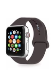 Pazariz Gri Apple Watch Uyumlu Kordon 2 3 4 5 Seri Uyumlu 42 Mm Ve 44 Mm Silikon Kordon Kayış thumbnail 1