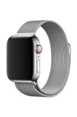 Pazariz Apple Watch Uyumlu 44 Mm Kordon Çelik Kayış Sılver/gumus thumbnail 2