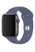 Pazariz Apple Watch Uyumlu 3 4 5 6 7 8 Se Delikli 38 40 41mm Kordon Kayış Bileklik Klasik Silikon - 3