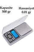 Pazariz Digital Lcd Hassas Elektronik Cep Terazi Tartı 500 Gr 0.01 Gr Hassasiyet thumbnail 1