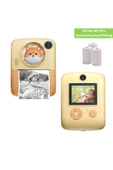 Pazariz Anlık Termal Yazıcılı Dijital Çocuk Kamerası 2.0 İnç HD Instant Photo Printer Camera Sarı - 3