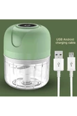 Pazariz Rende Şarjlı Mini kablosuz sarımsak ezici rechargeable sebze biber Parçalayıcı 250 Ml - 1
