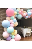 Pazariz Makaron Zincir Balon Seti Hazır Zincir Balon Aparat + Balon + 100 Makaron Balon thumbnail 2