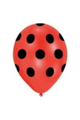 Pazariz Siyah Puantiyeli Kırmızı Balon 5'li Paket thumbnail 2