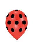 Pazariz Siyah Puantiyeli Kırmızı Balon 5'li Paket thumbnail 1
