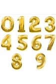 Pazariz 4 Yaş -sayı-rakam Folyo Balon Altın(gold) Renk 100 Cm 40 Inç -dogum Günü -parti-kutlama thumbnail 1