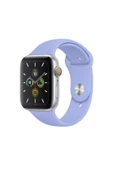 Pazariz Apple Watch Uyumlukordon 2 3 4 5 6 Se 42 Mm Ve 44 Mm Silikon Kordon Kayış - Lila - 1