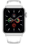 Pazariz Apple Watch Uyumlu1 2 3 4 5 6 7 Se 38mm Klasik Silikon Kordon Kayış Şeffaf thumbnail 2