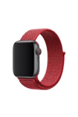 Pazariz Apple Watch Uyumlu38-40-41 Mm 3 4 5 6 7 8 Se Hasır Dokuma Kordon Spor Cırtlı thumbnail 1