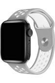 Pazariz Apple Watch Uyumluultra 3 4 5 6 7 8 Se S 42 44 45mm Kordon Delikli Spor Band Kayış thumbnail 3